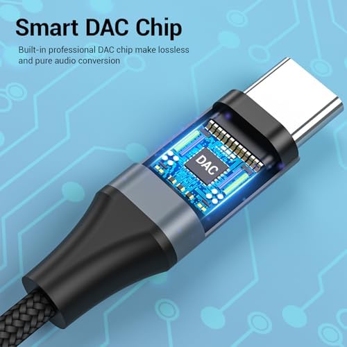 2pcs USB C to 3.5mm Female Headphone Jack Adapter