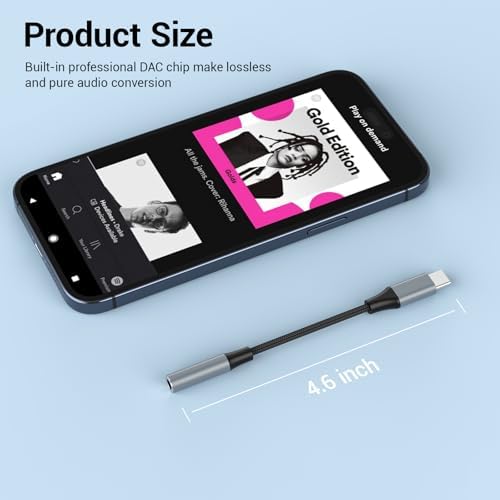 2pcs USB C to 3.5mm Female Headphone Jack Adapter