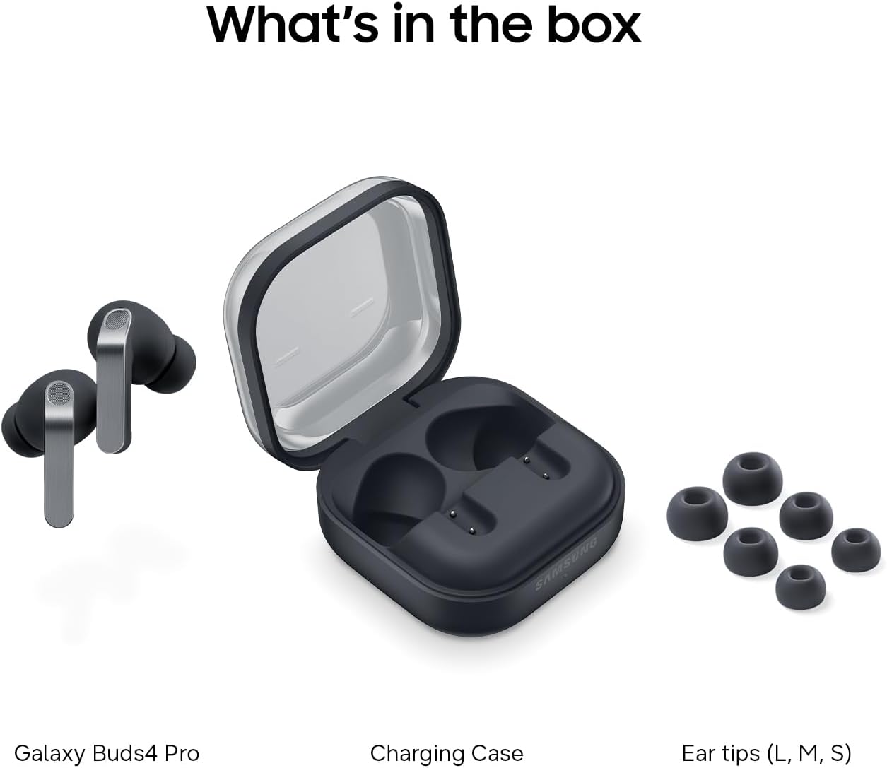 Samsung Galaxy Buds 4 Pro (2026) AI True Wireless Bluetooth Earbuds, Black