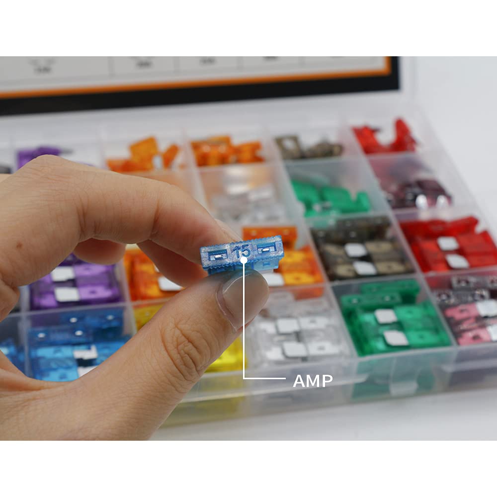 ZIPCCI 80 Pcs Mini Car Fuse, Fuses Assortment kit(1A/3A/5A/10A/15A/20A/30A/40AMP) Automotive Blade Fuse for RV, Truck, Marine, Auto Accessories