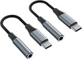 2pcs USB C to 3.5mm Female Headphone Jack Adapter