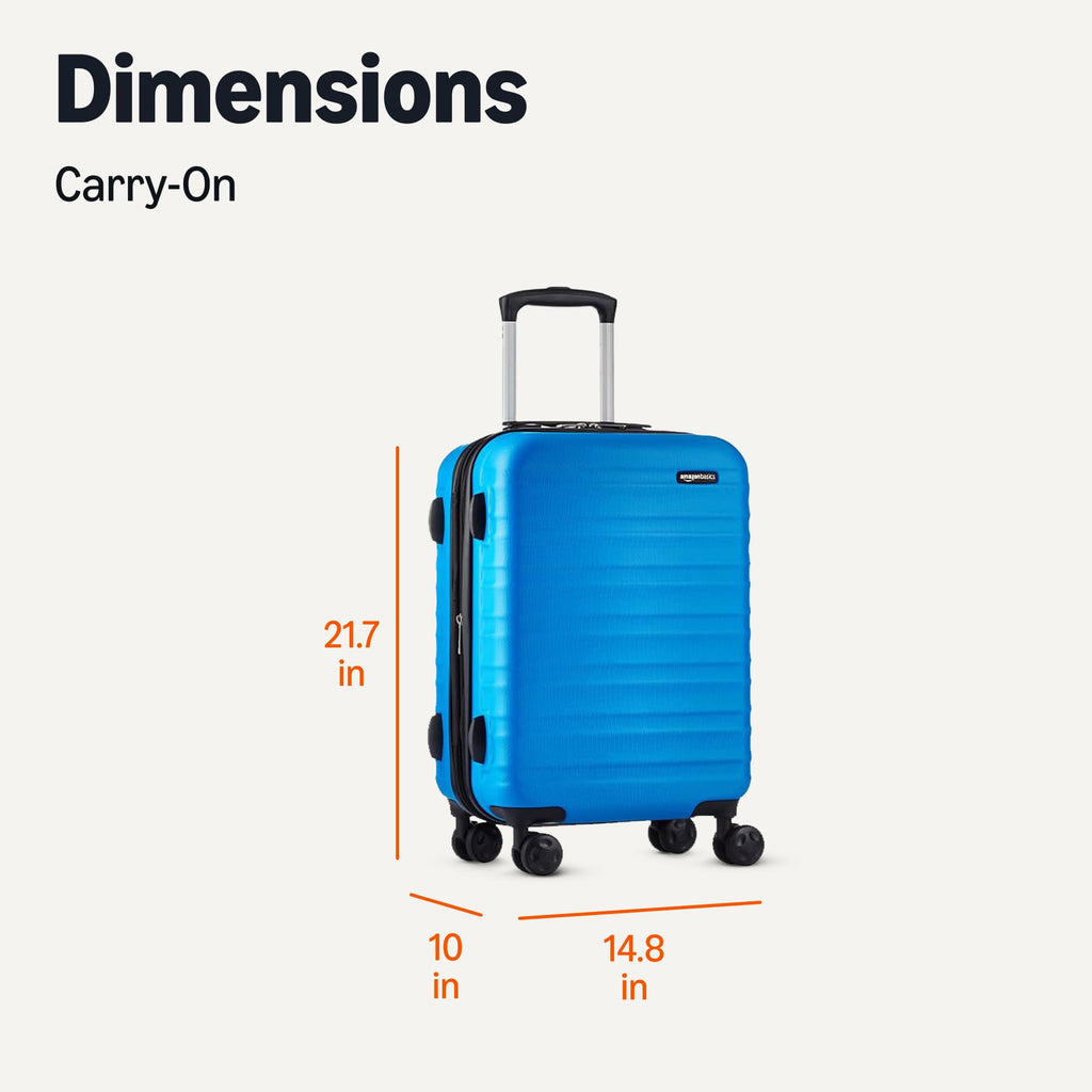 Amazon Basics 30" Hardside Large Checked Luggage, Hardshell Suitcase With Four Multi-directional Wheels, Expandable For Up to 15% More Space, Scratch-Resistant Shell, Black