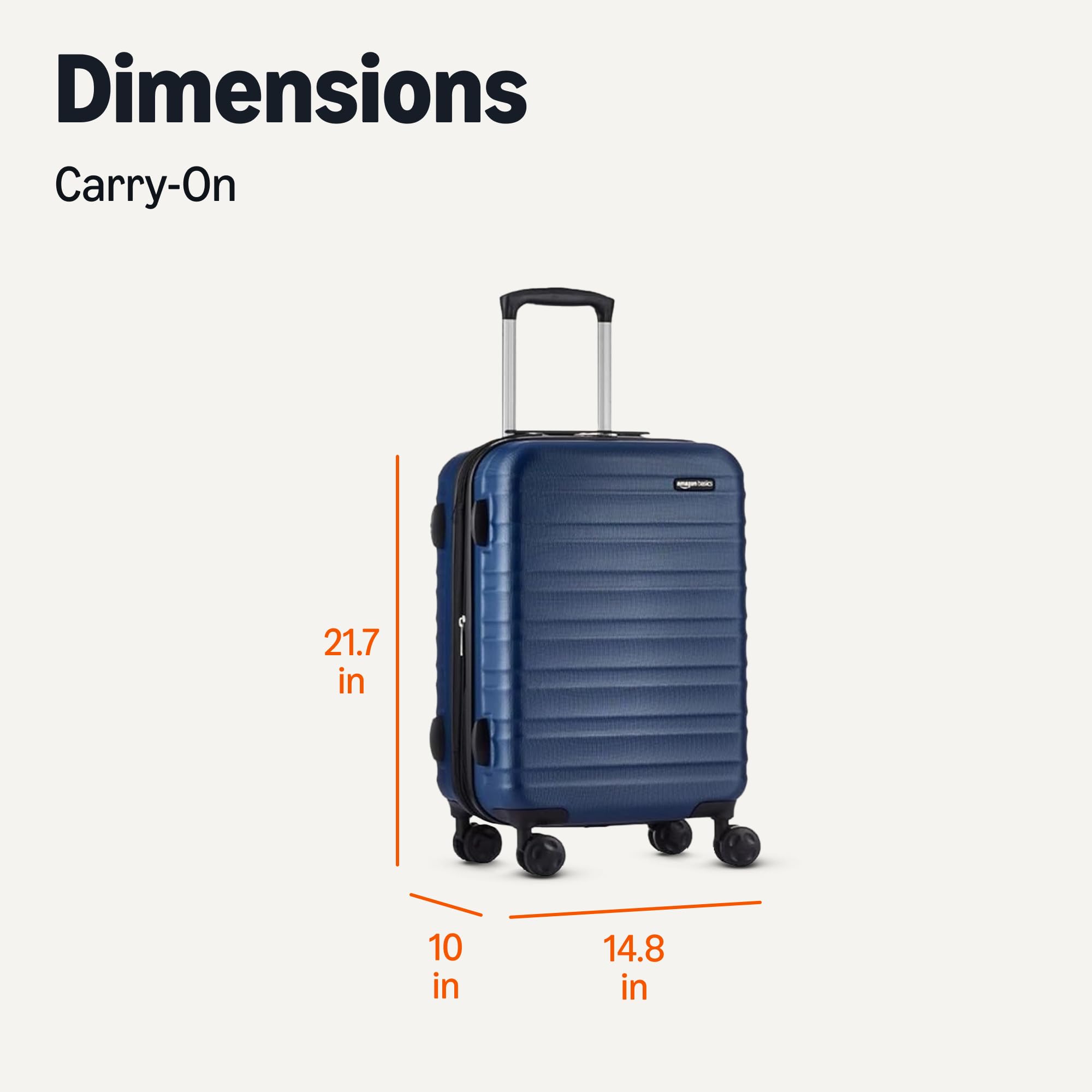 Amazon Basics 30" Hardside Large Checked Luggage, Hardshell Suitcase With Four Multi-directional Wheels, Expandable For Up to 15% More Space, Scratch-Resistant Shell, Black