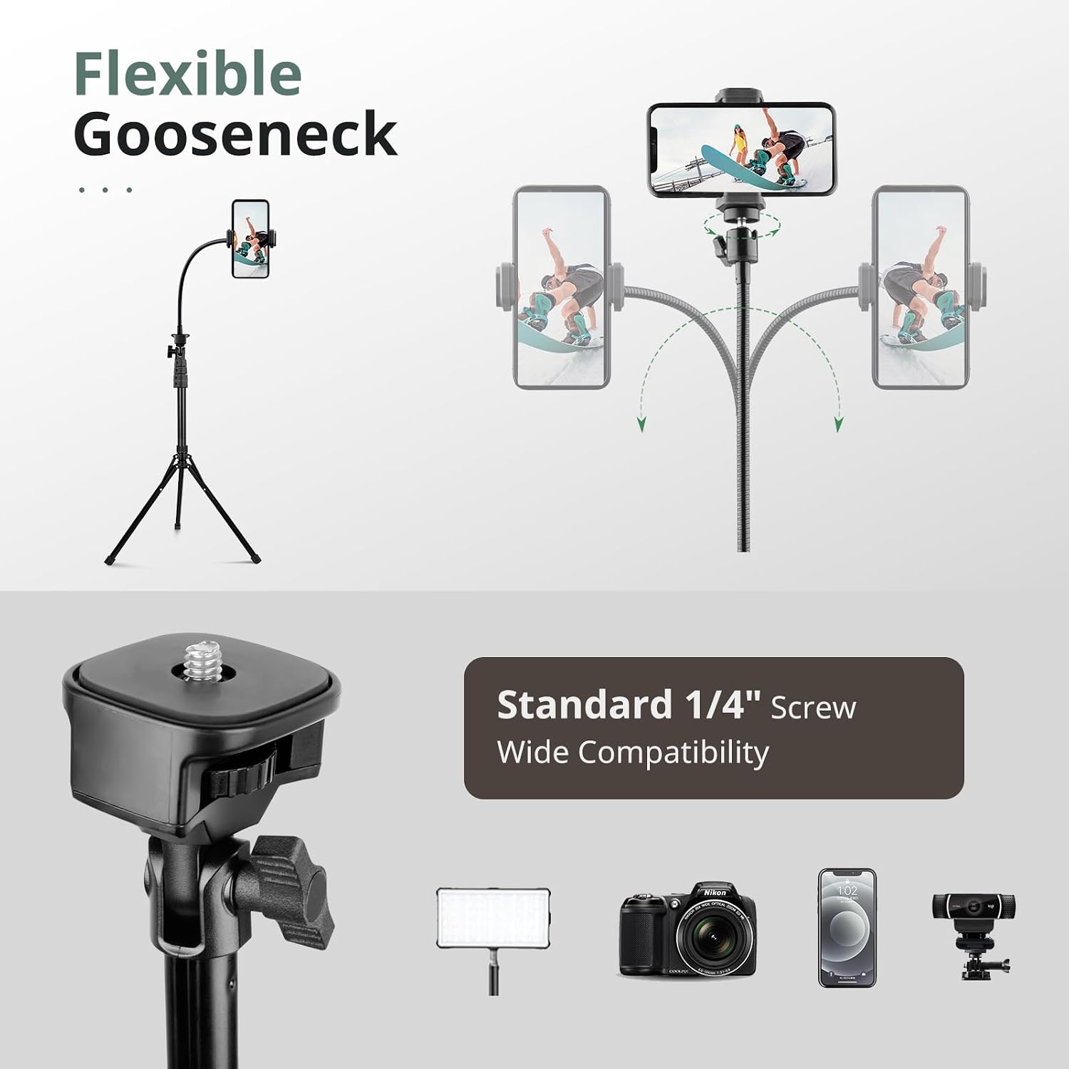 SENSYNE 72" Phone Tripod & Selfie Stick, Extendable Cell Phone Tripod Stand with Wireless Remote and Phone Holder, Compatible with iPhone Android Phone, Camera, Pink