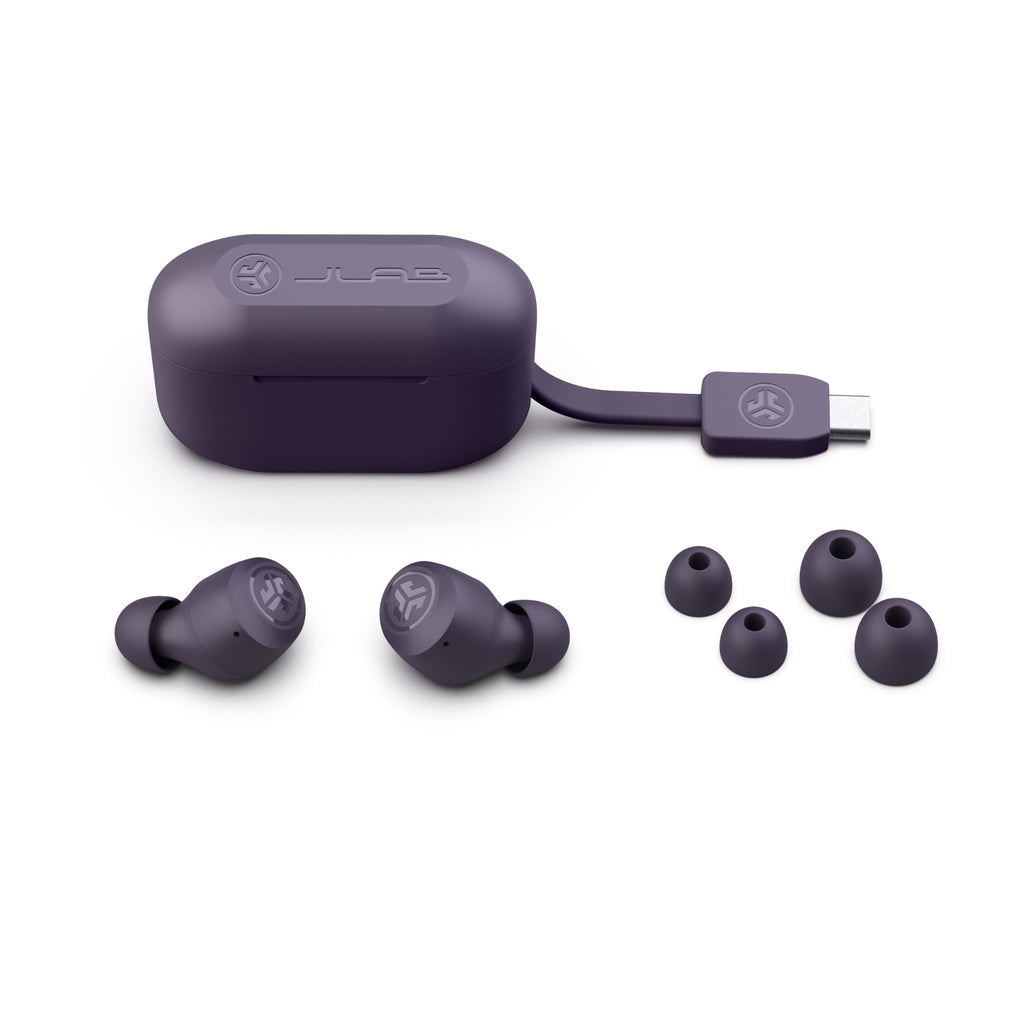 JLab Go Air Pop+ True Wireless Earbuds, in Ear Headphones, Bluetooth Earphones, 35H Playtime Ear Buds, Bluetooth Earbuds with Microphone, USB-C Charging Case, Dual Connect, EQ3 Sound, Black