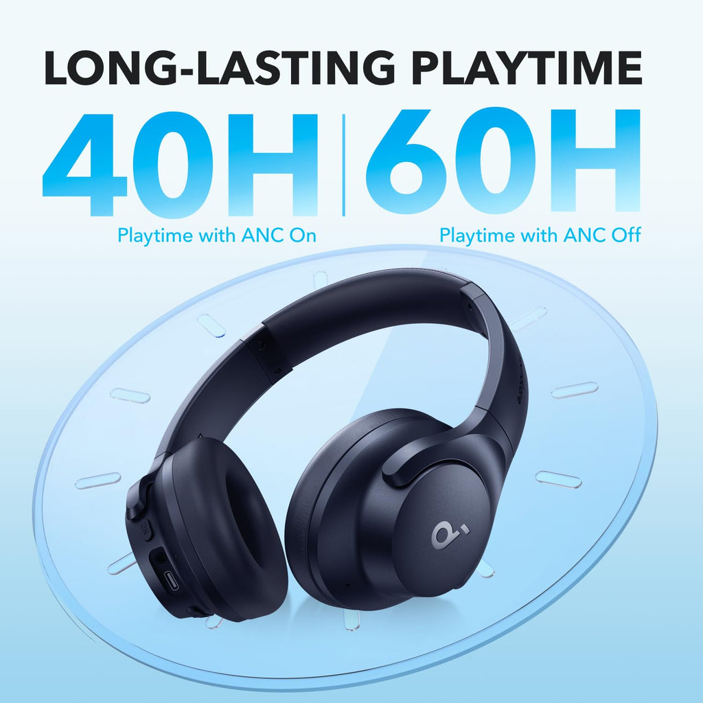 Soundcore by Anker Q20i Hybrid Active Noise Cancelling Headphones, Black