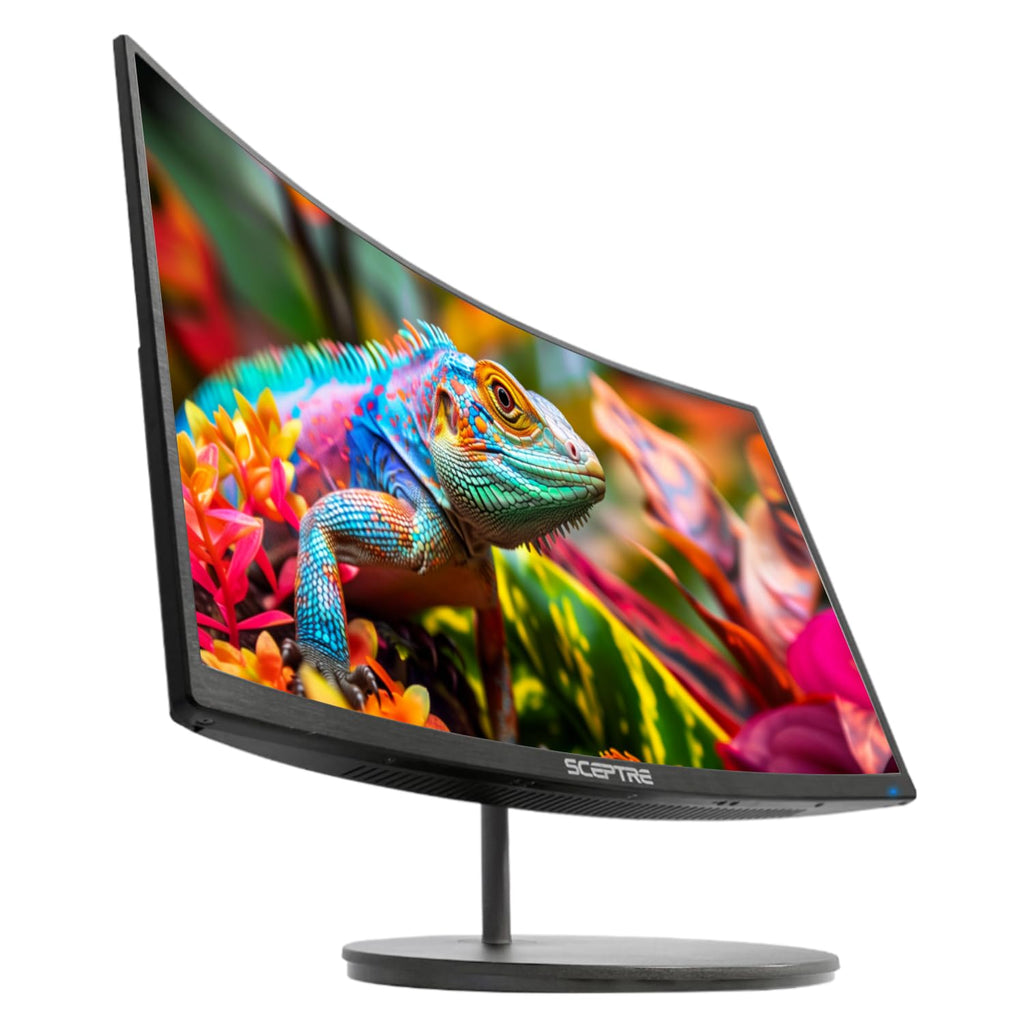 New! Sceptre Curved 24-inch Gaming Monitor 1ms 100Hz 1500R DisplayPort HDMI X2 Eye Care 100% sRGB Build-in Speakers, Machine Black 2026 (C248W-FW100T Series)