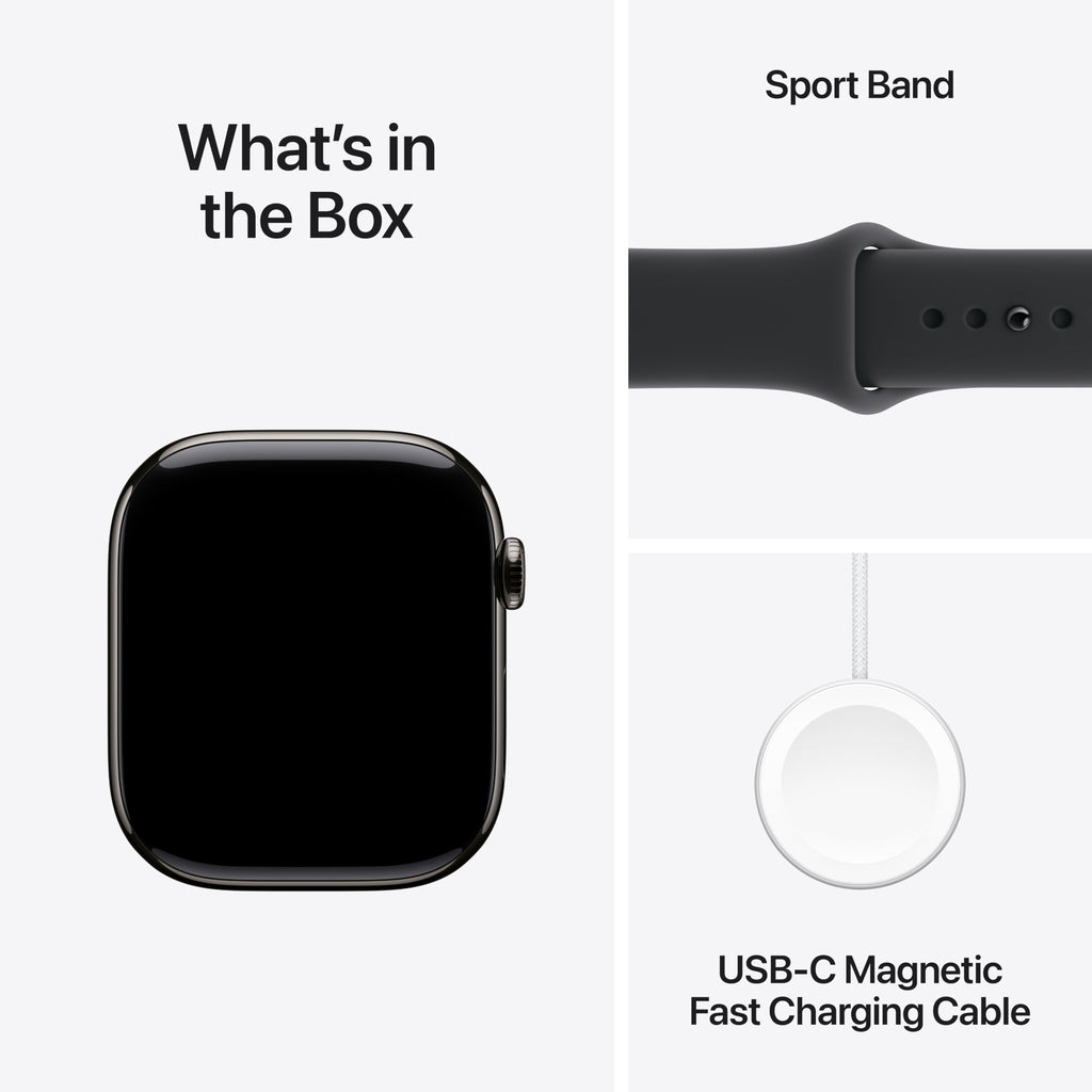 Apple Watch Series 11 [GPS 46mm] Smartwatch with Jet Black Aluminum Case with Black Sport Band - M/L. Sleep Score, Fitness Tracker, Health Monitoring, Always-On Display, Water Resistant