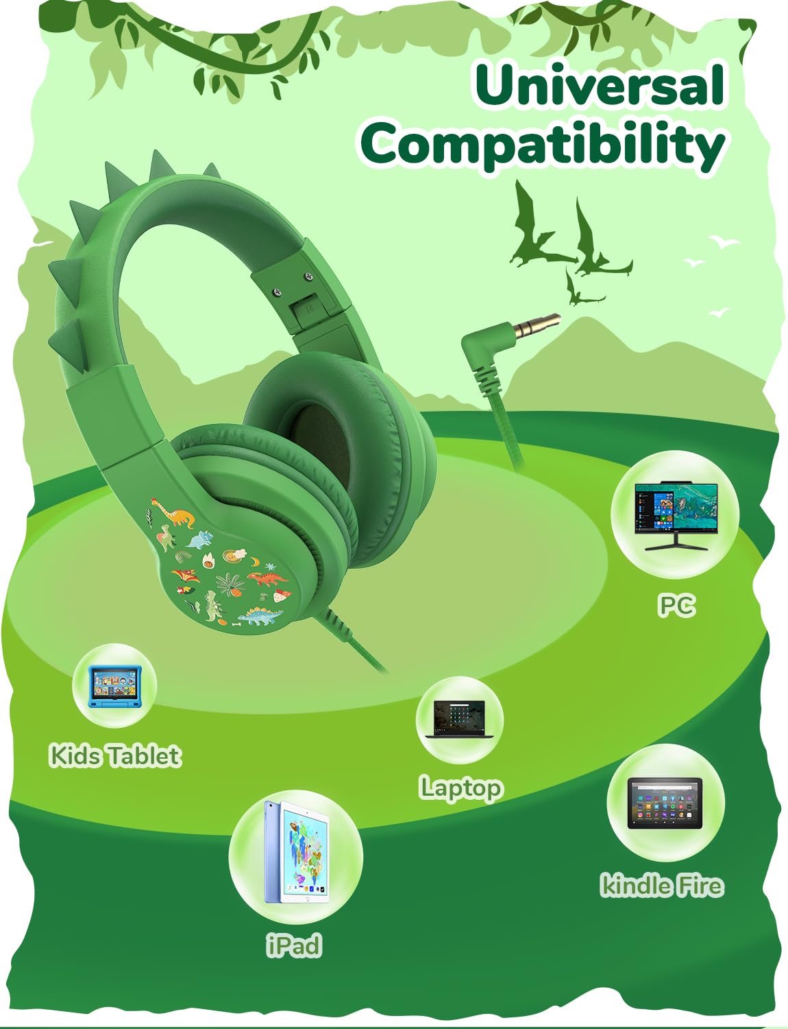 iClever HS19 Kids Headphones for School, Over-Ear for Toddler Boys Girls
