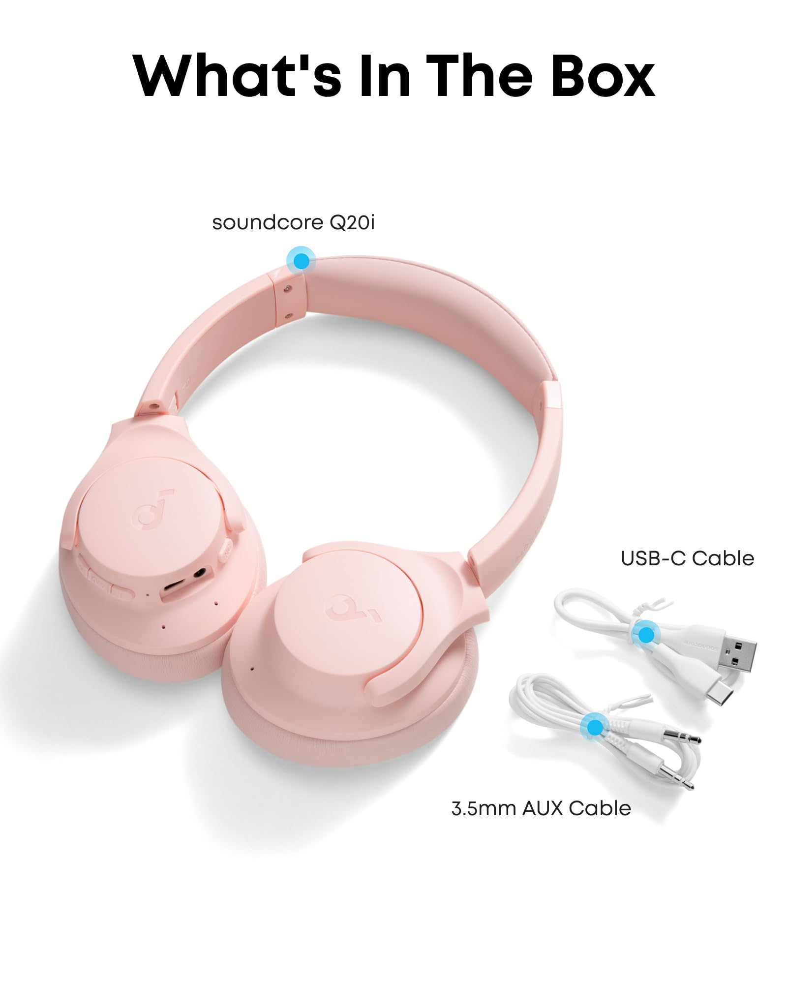Soundcore by Anker Q20i Hybrid Active Noise Cancelling Headphones, Black