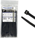 Kable Kontrol Cable Zip Ties, 8 Inch, 100 Pcs, 50lbs Test, Black