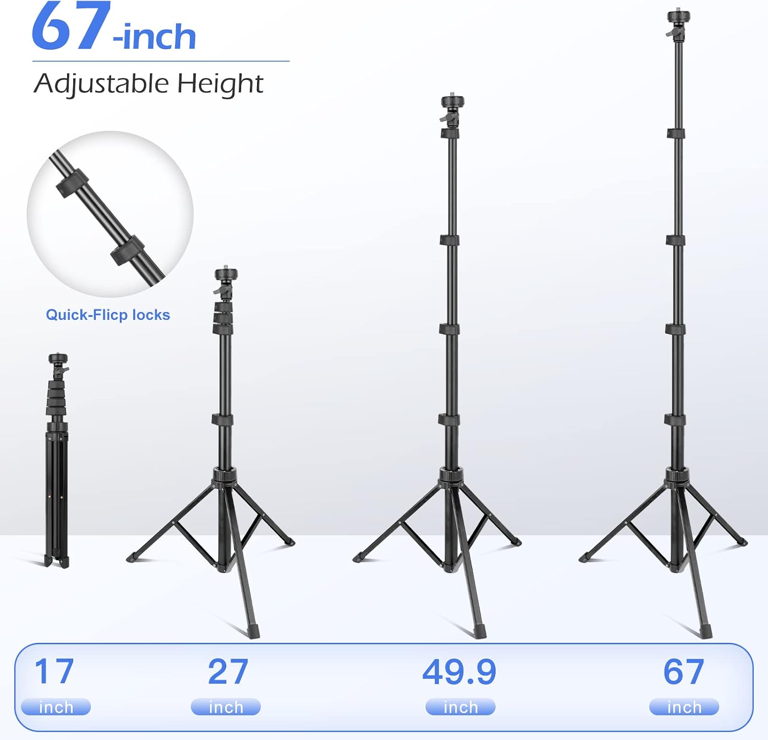 SENSYNE 72" Phone Tripod & Selfie Stick, Extendable Cell Phone Tripod Stand with Wireless Remote and Phone Holder, Compatible with iPhone Android Phone, Camera, Pink