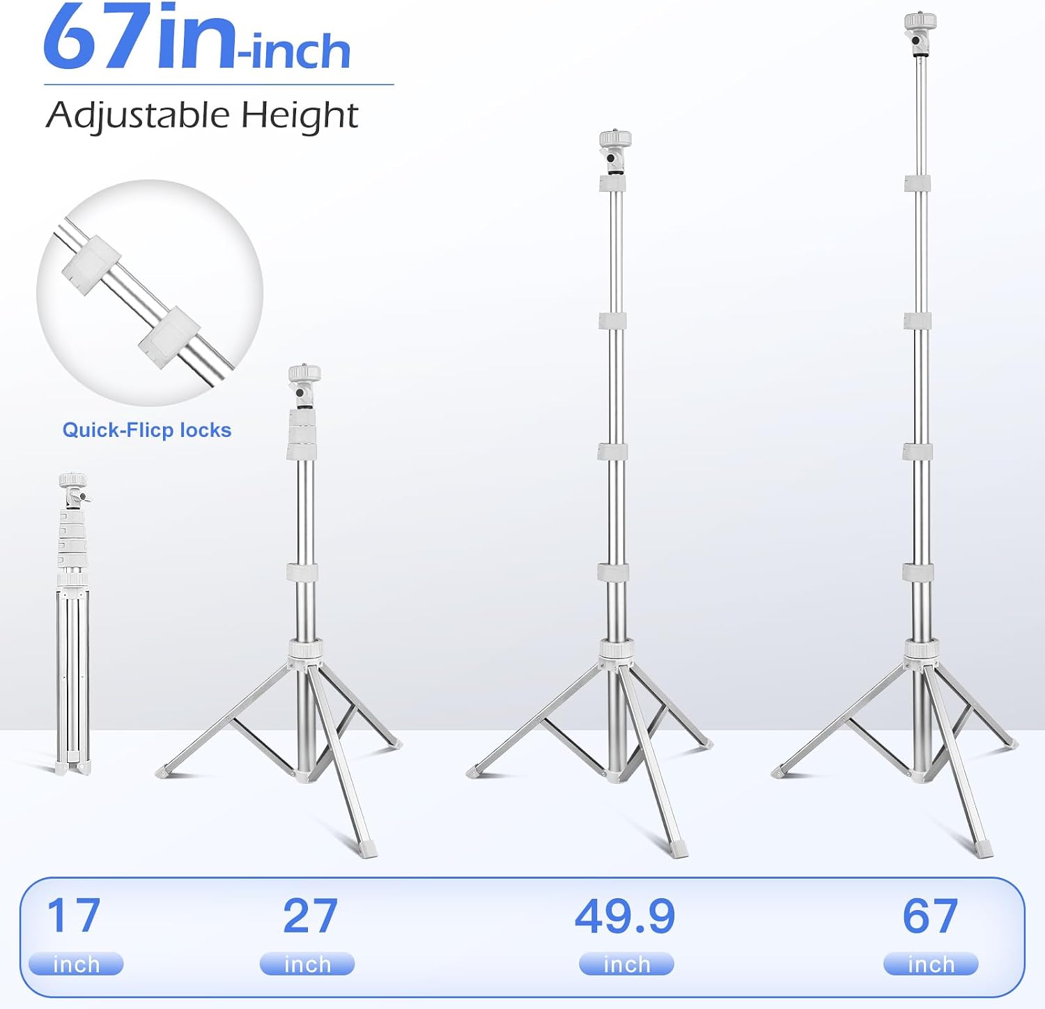 SENSYNE 72" Phone Tripod & Selfie Stick, Extendable Cell Phone Tripod Stand with Wireless Remote and Phone Holder, Compatible with iPhone Android Phone, Camera, Pink