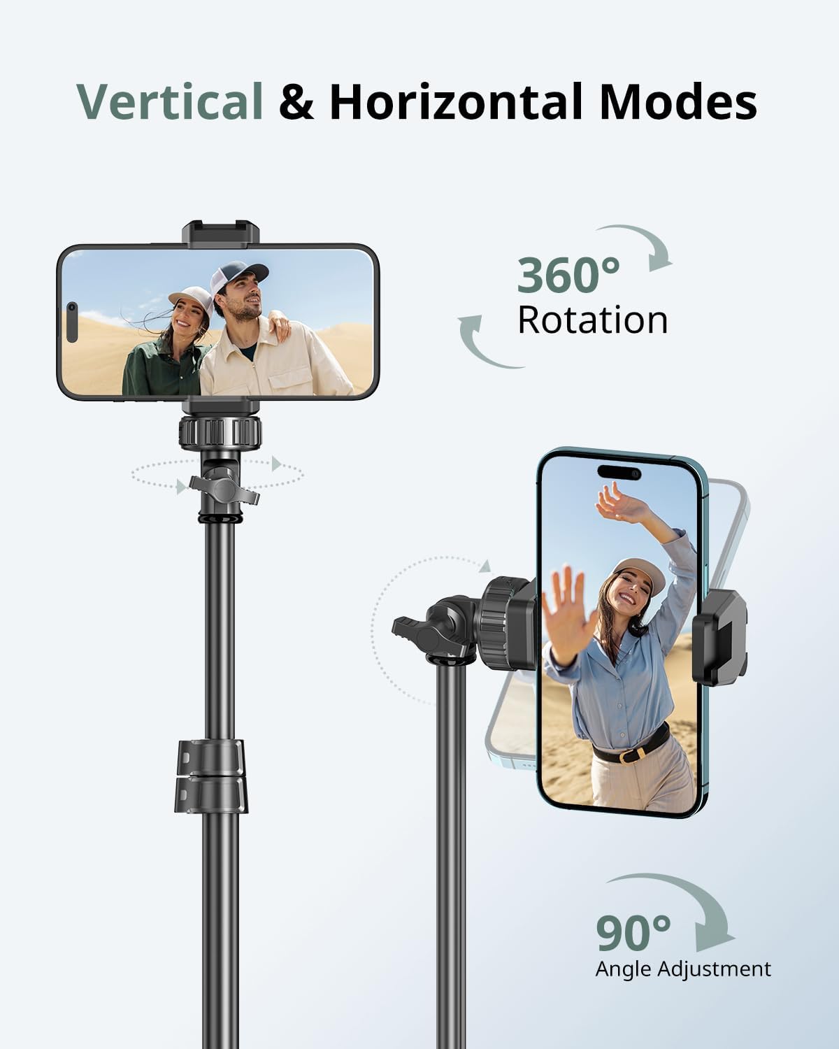 SENSYNE 72" Phone Tripod & Selfie Stick, Extendable Cell Phone Tripod Stand with Wireless Remote and Phone Holder, Compatible with iPhone Android Phone, Camera, Pink