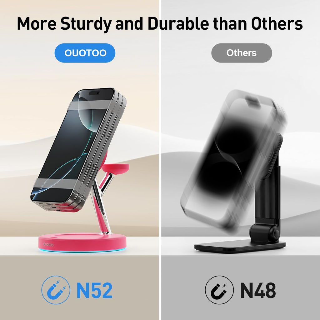 3 in 1 Mag-Safe Wireless Charger Stand for iPhone Apple Watch AirPods
