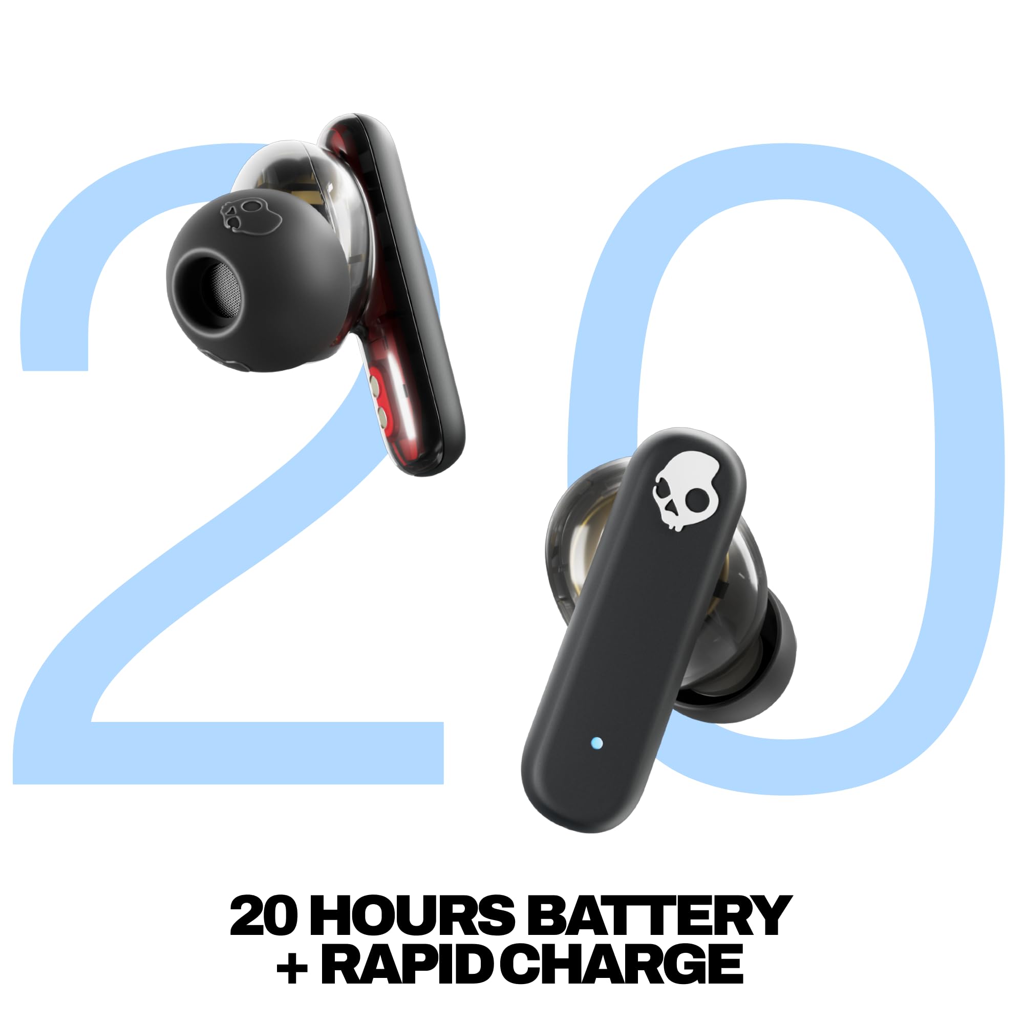 Skullcandy Smokin’ Buds Wireless Noise Isolating Earbuds - Flame