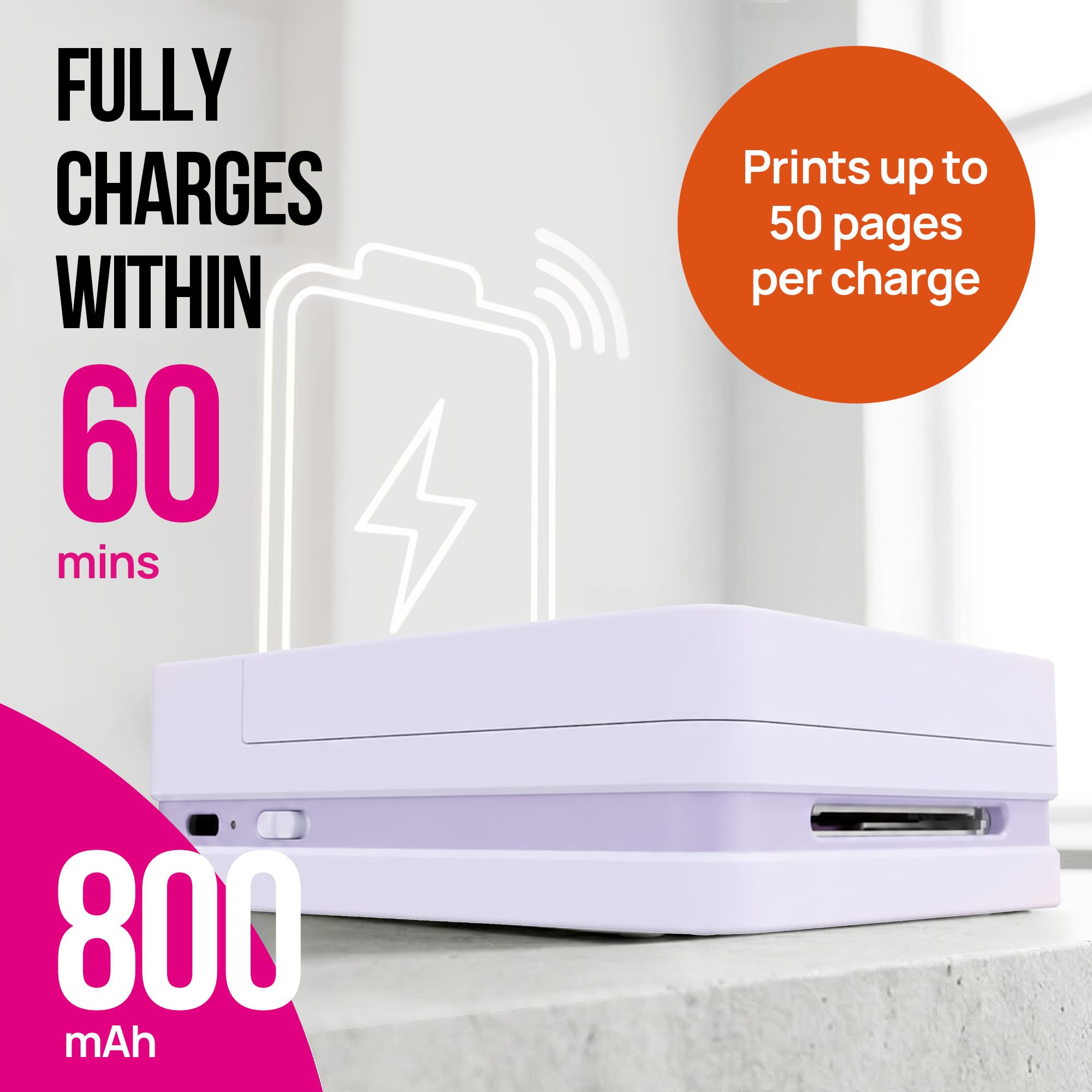 Nelko PP01 Photo Printer, 2x3 Portable Photo Printer, Mini Printer, Beige