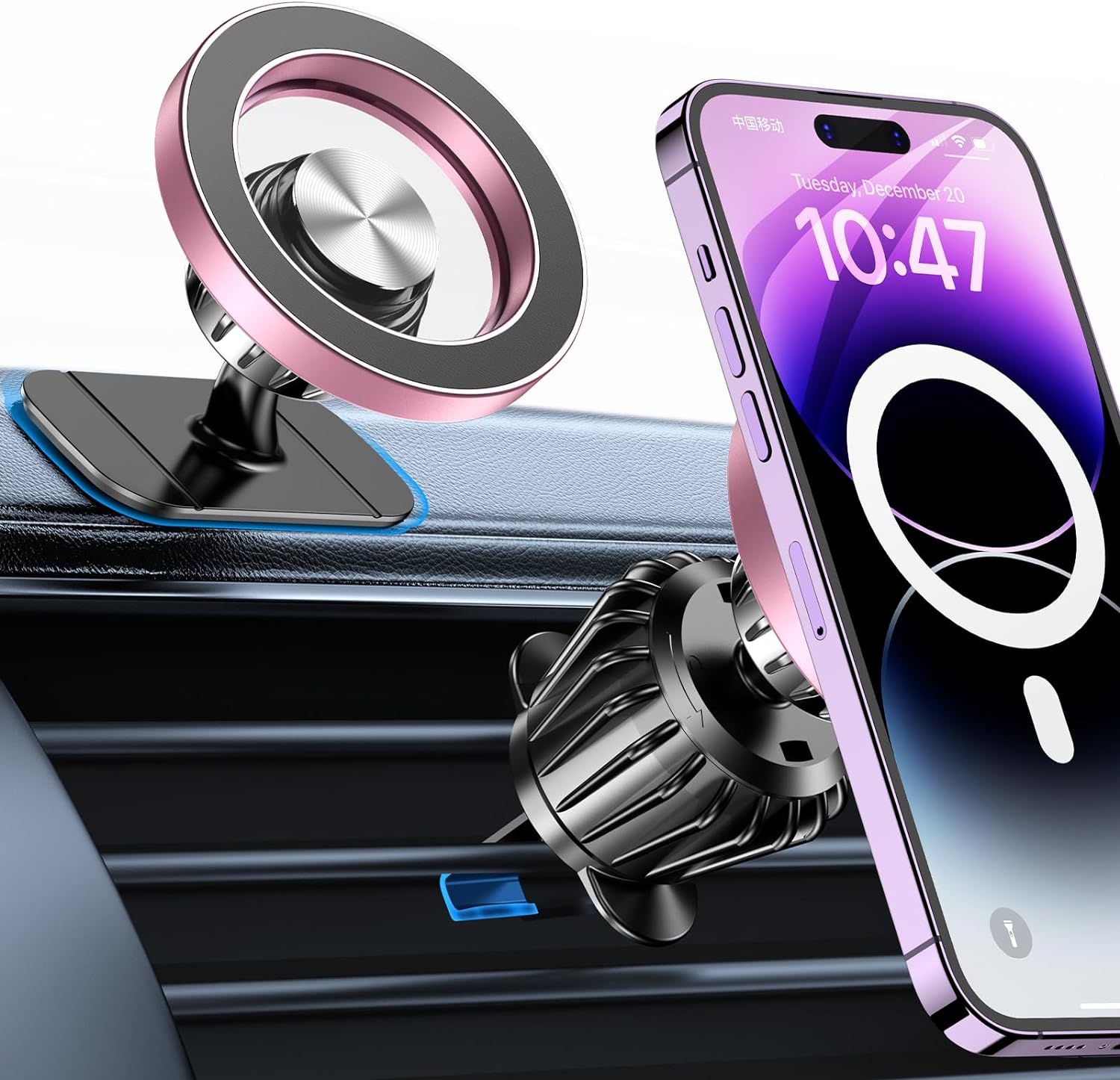 Kaistyle for Magsafe Car Mount【Strong Magnets】Magnetic Phone Holder for Car Phone Holder Mount Dash Mounted Holders Phone Holders for Your Car Accessories for Women Men for iPhone 17 Pro Max 16 15 14