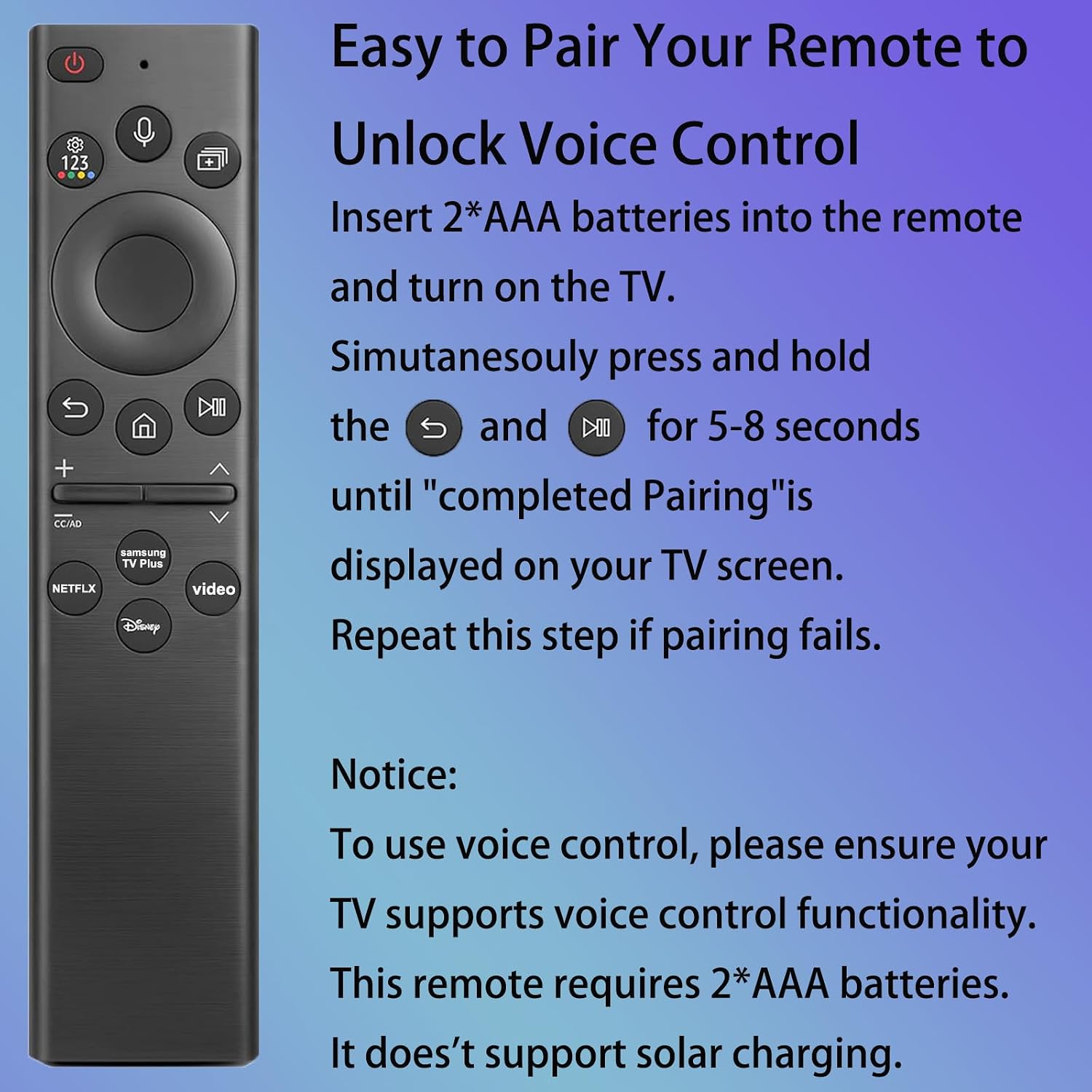 EONCHARM Universal Remote Control for All Samsung TV Compatible with All Samsung LCD LED HDTV 3D Smart TVs Models