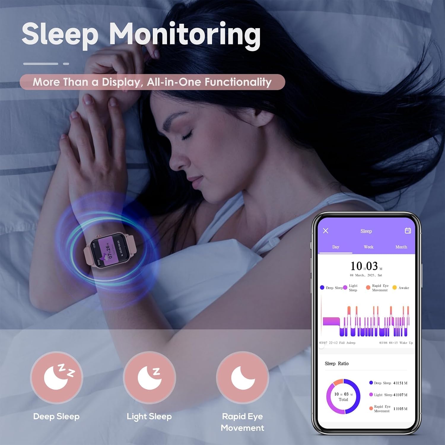 Smart Watch for Women, 120 Sports Modes Smartwatch with 1.83" HD, Alexa Built-in, Heart Rate/Sleep Monitor, IP67 Waterproof, Bluetooth Call & Music Control Fitness Watch for iPhone/Android (Pink)