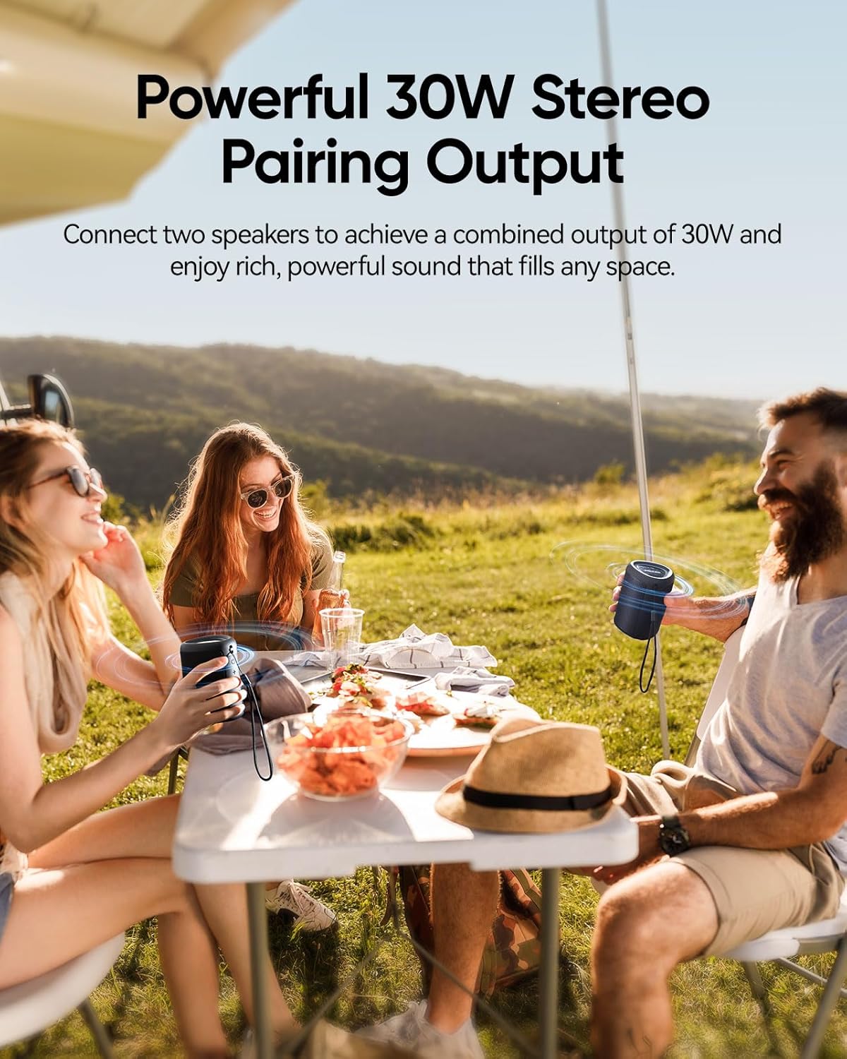 Portable Bluetooth Speaker Beach Essentials: IPX5 Waterproof for Outdoor