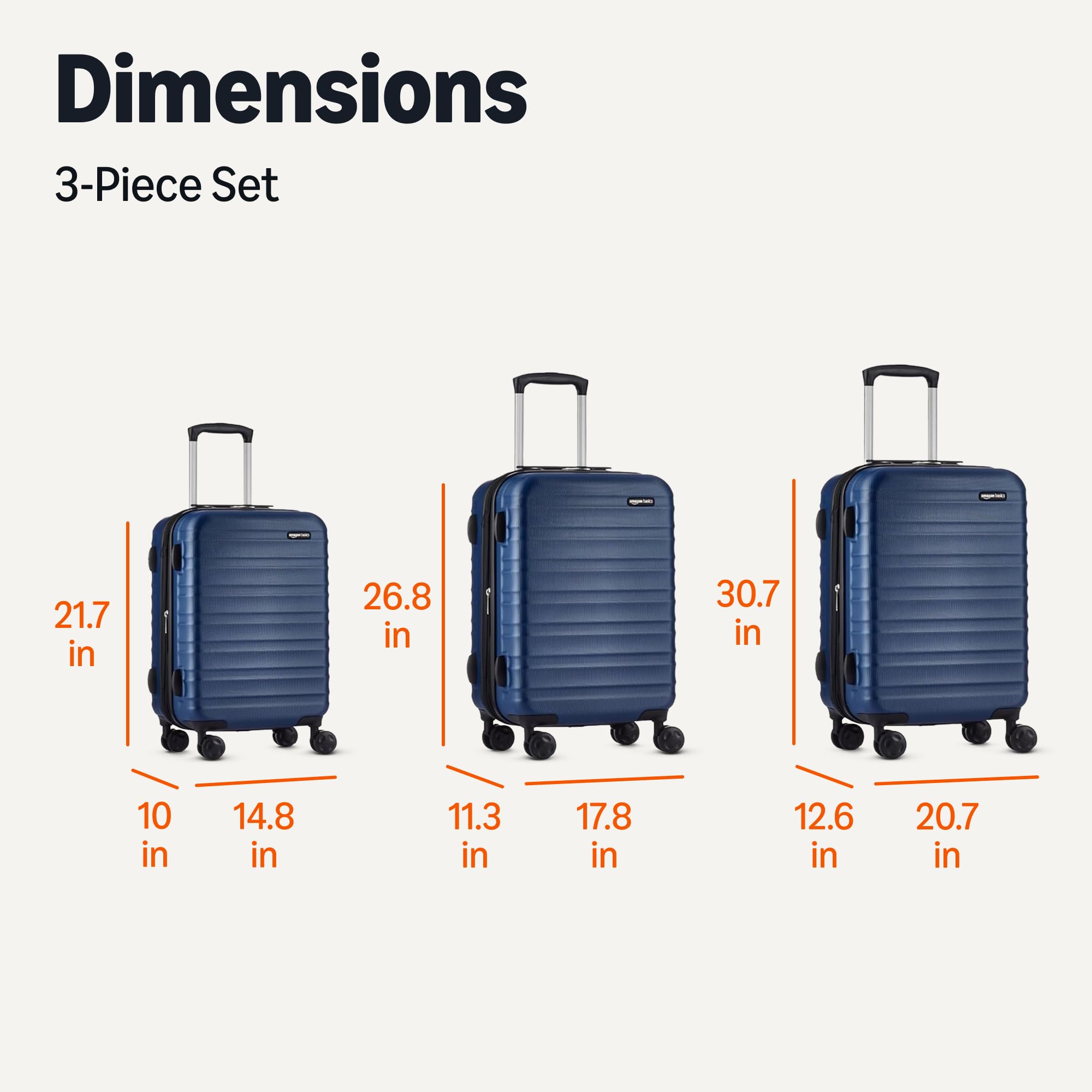 Amazon Basics 30" Hardside Large Checked Luggage, Hardshell Suitcase With Four Multi-directional Wheels, Expandable For Up to 15% More Space, Scratch-Resistant Shell, Black