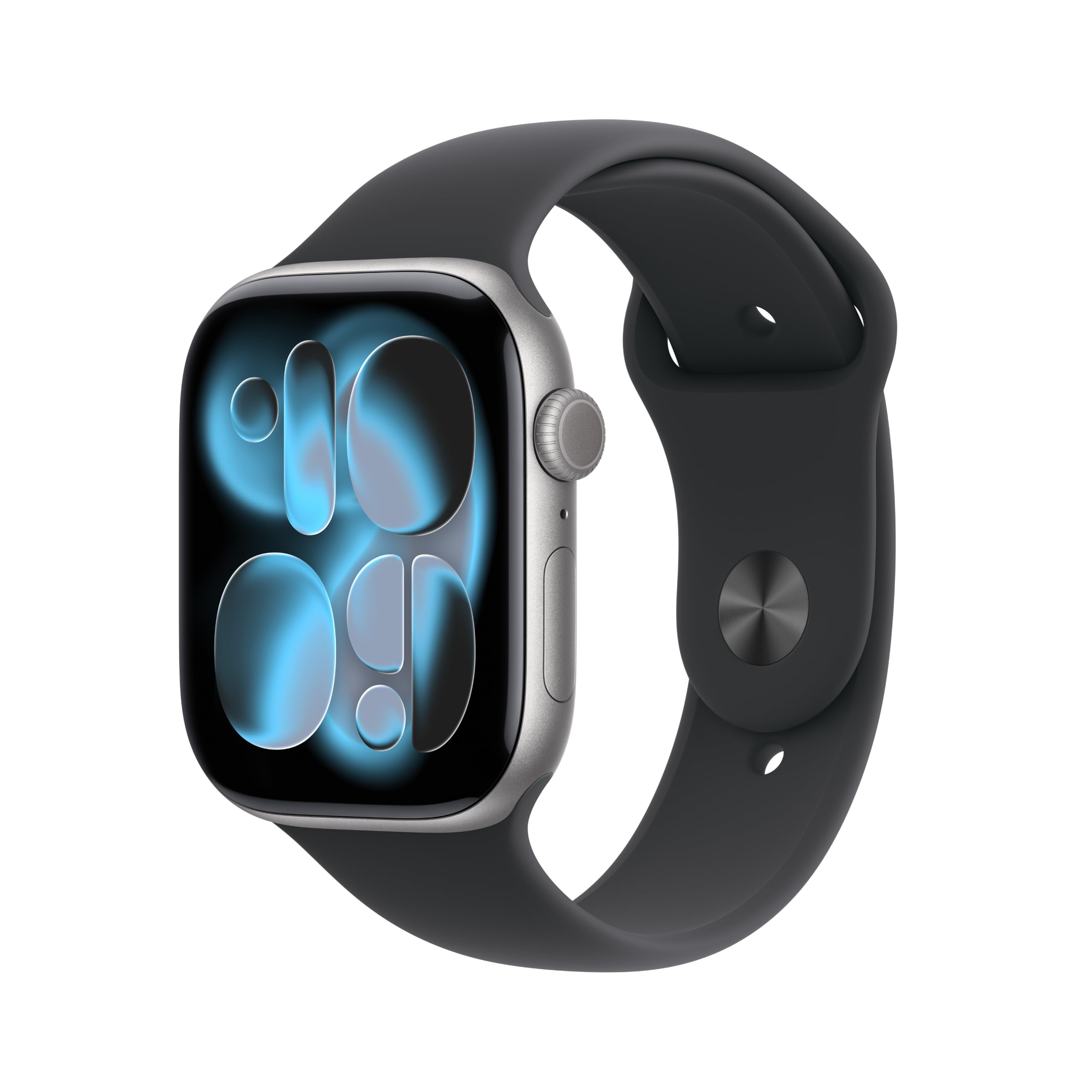 Apple Watch Series 11 [GPS 46mm] Smartwatch with Jet Black Aluminum Case with Black Sport Band - M/L. Sleep Score, Fitness Tracker, Health Monitoring, Always-On Display, Water Resistant