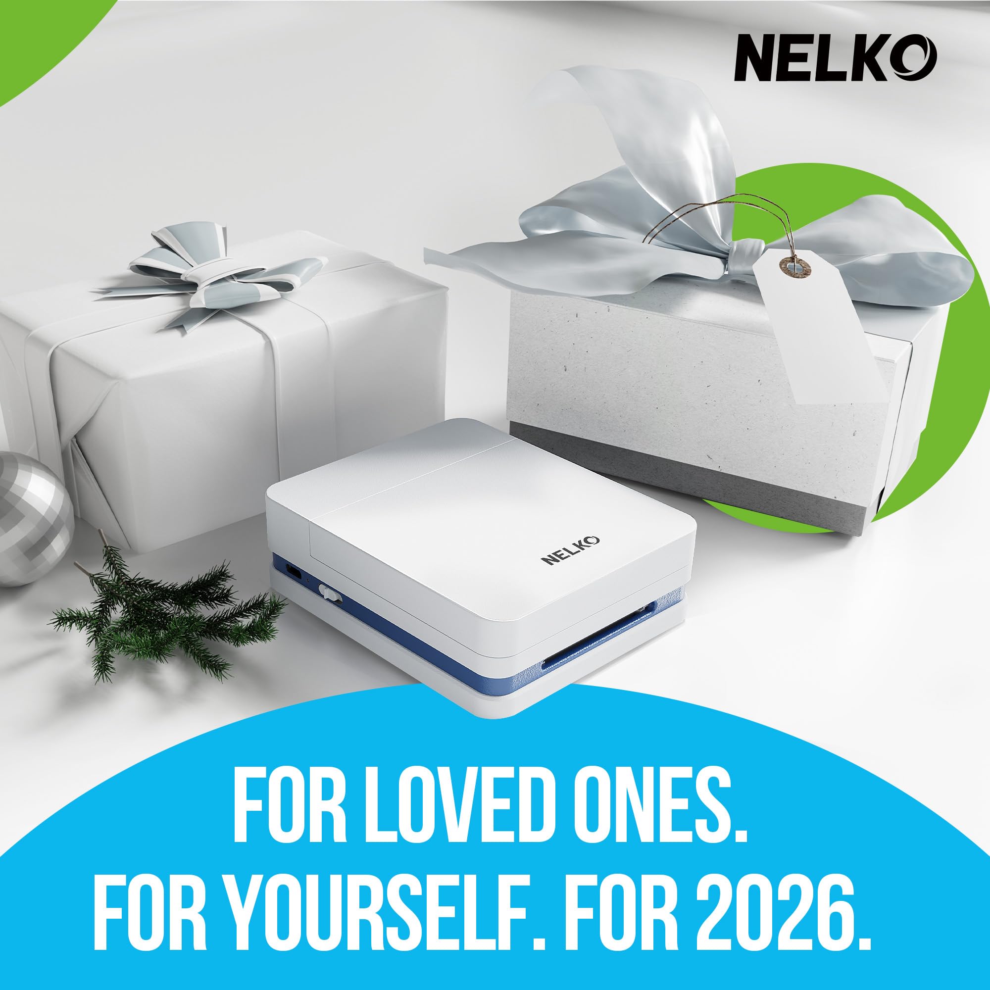 Nelko PP01 Photo Printer, 2x3 Portable Photo Printer, Mini Printer, Beige