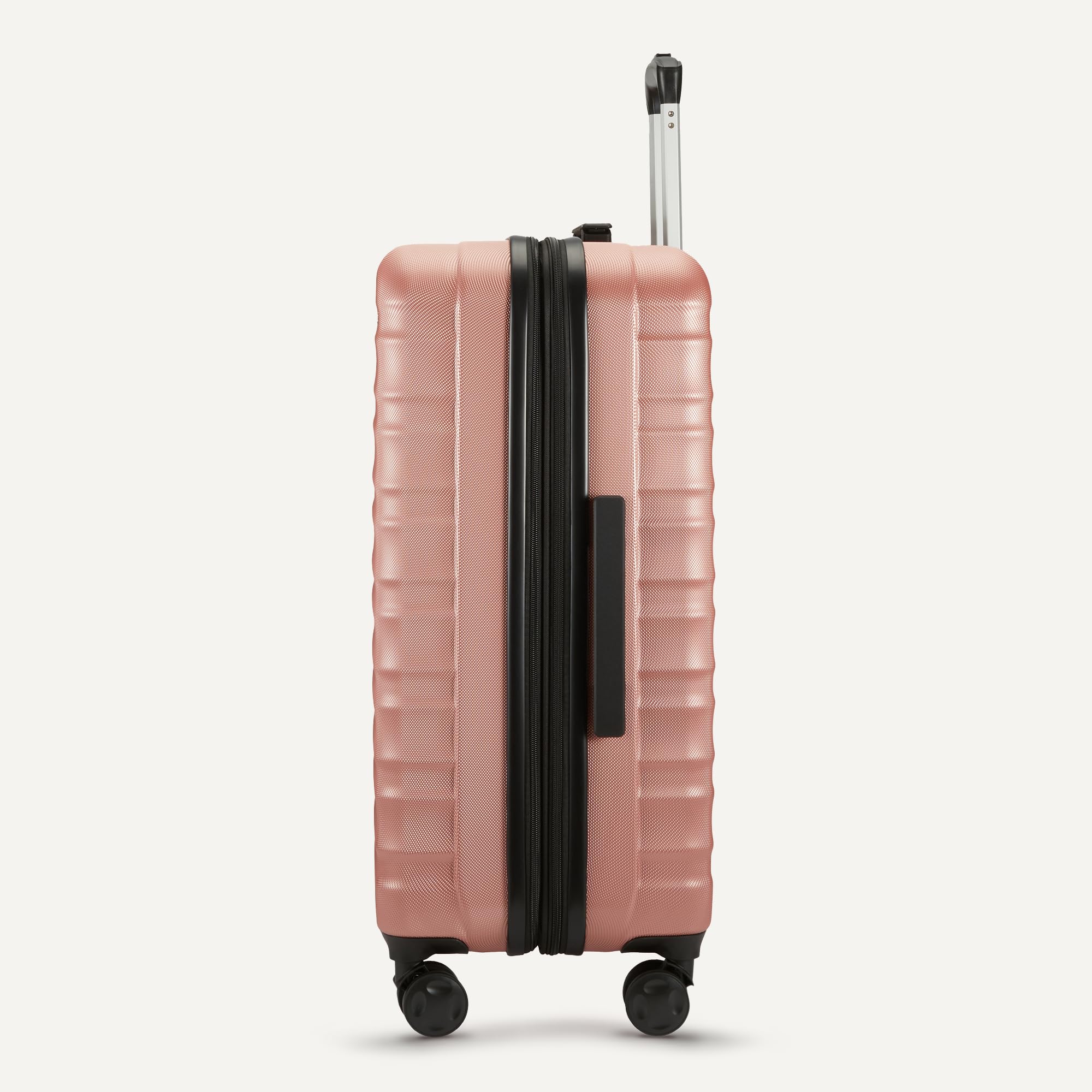 Amazon Basics 30" Hardside Large Checked Luggage, Hardshell Suitcase With Four Multi-directional Wheels, Expandable For Up to 15% More Space, Scratch-Resistant Shell, Black