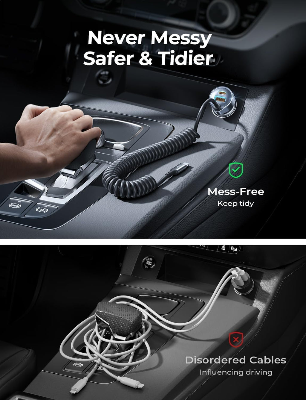 LISEN 90W USB C Car Charger for iPhone 17/16/15 Series