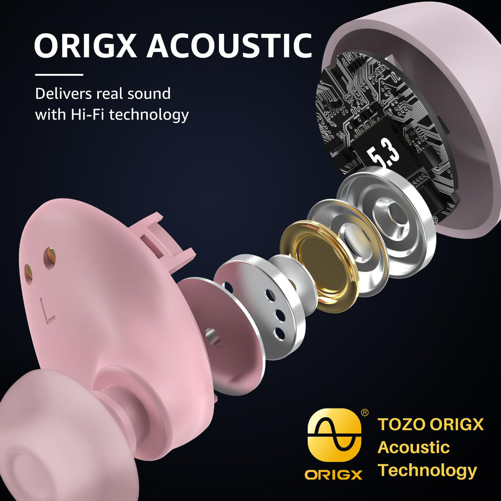 TOZO NC9 Hybrid Active Noise Cancelling Wireless Earbuds, 60H, LED Display