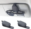 Yuoyar Magnetic Leather Sunglasses Holder for Car, 2 Packs (Black)