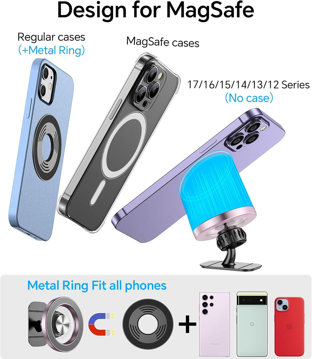 Kaistyle for Magsafe Car Mount【Strong Magnets】Magnetic Phone Holder for Car Phone Holder Mount Dash Mounted Holders Phone Holders for Your Car Accessories for Women Men for iPhone 17 Pro Max 16 15 14