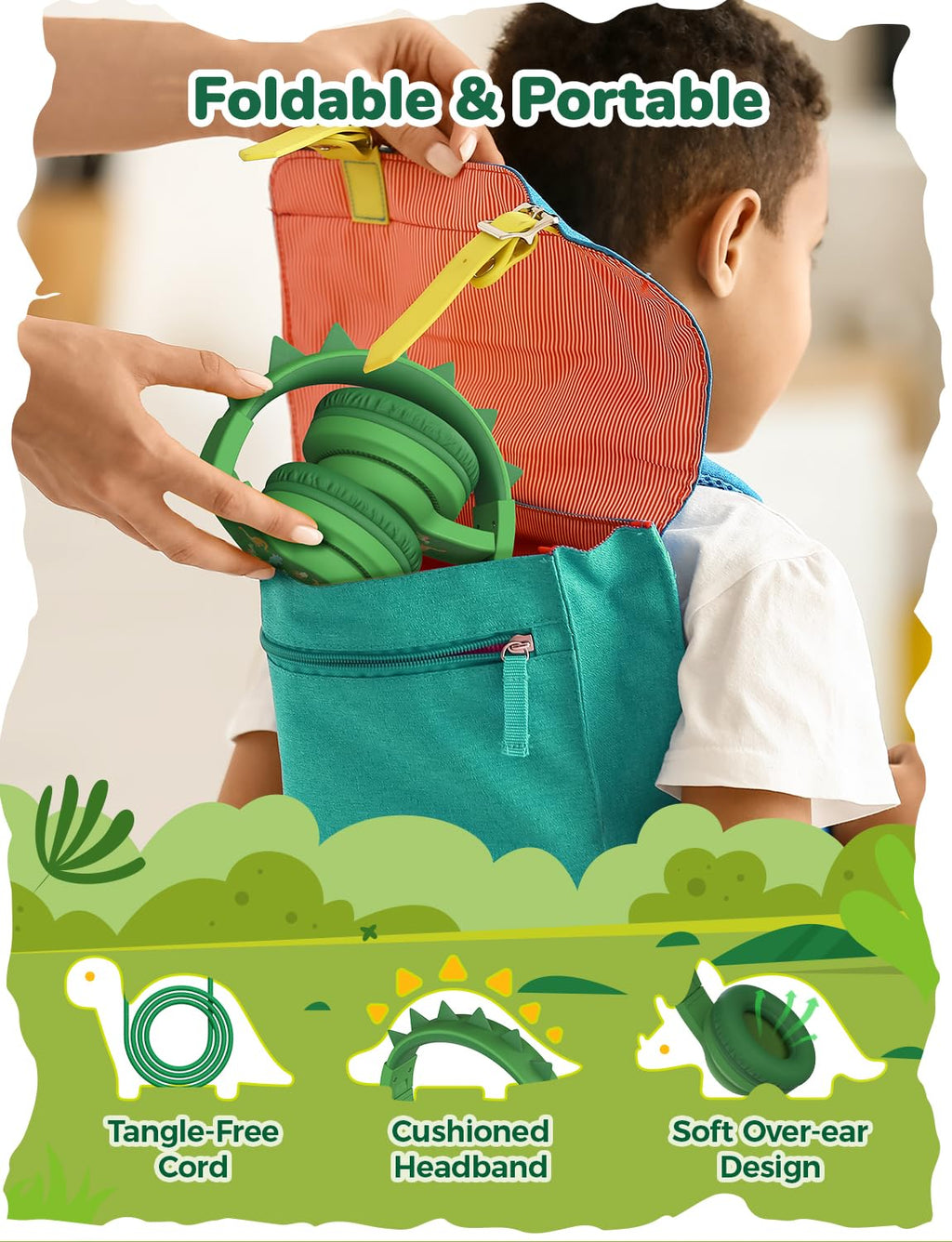 iClever HS19 Kids Headphones for School, Over-Ear for Toddler Boys Girls