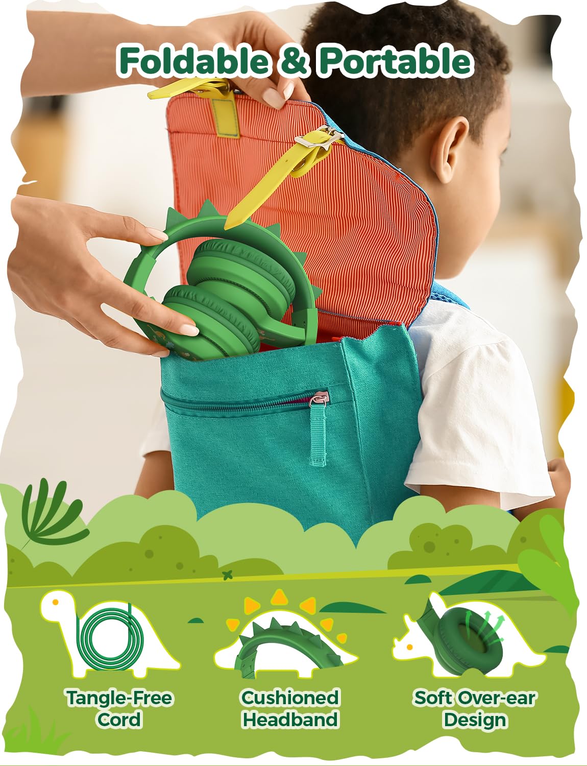 iClever HS19 Kids Headphones for School, Over-Ear for Toddler Boys Girls