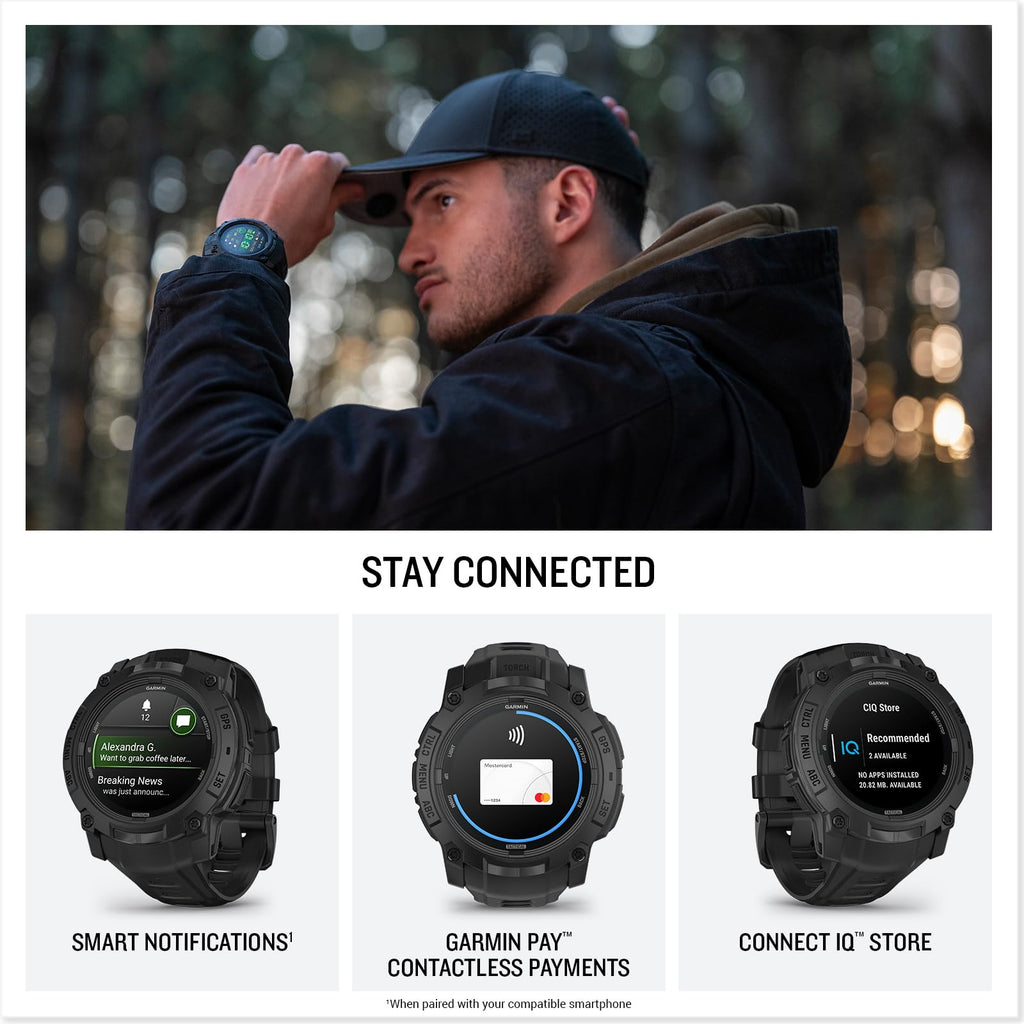 Garmin Instinct® 3 Tactical, Solar, 45mm, Black