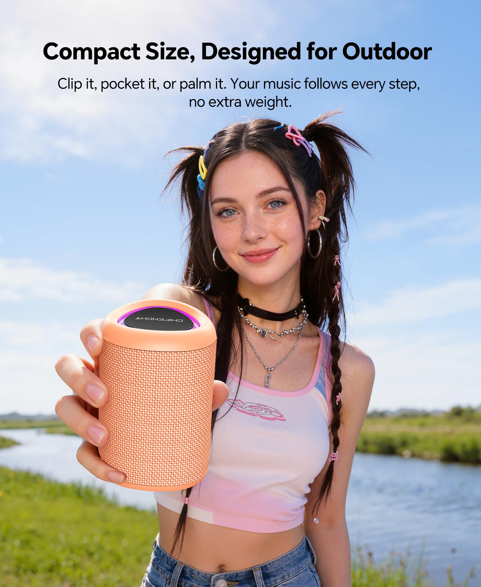Portable Bluetooth Speaker Beach Essentials: IPX5 Waterproof for Outdoor