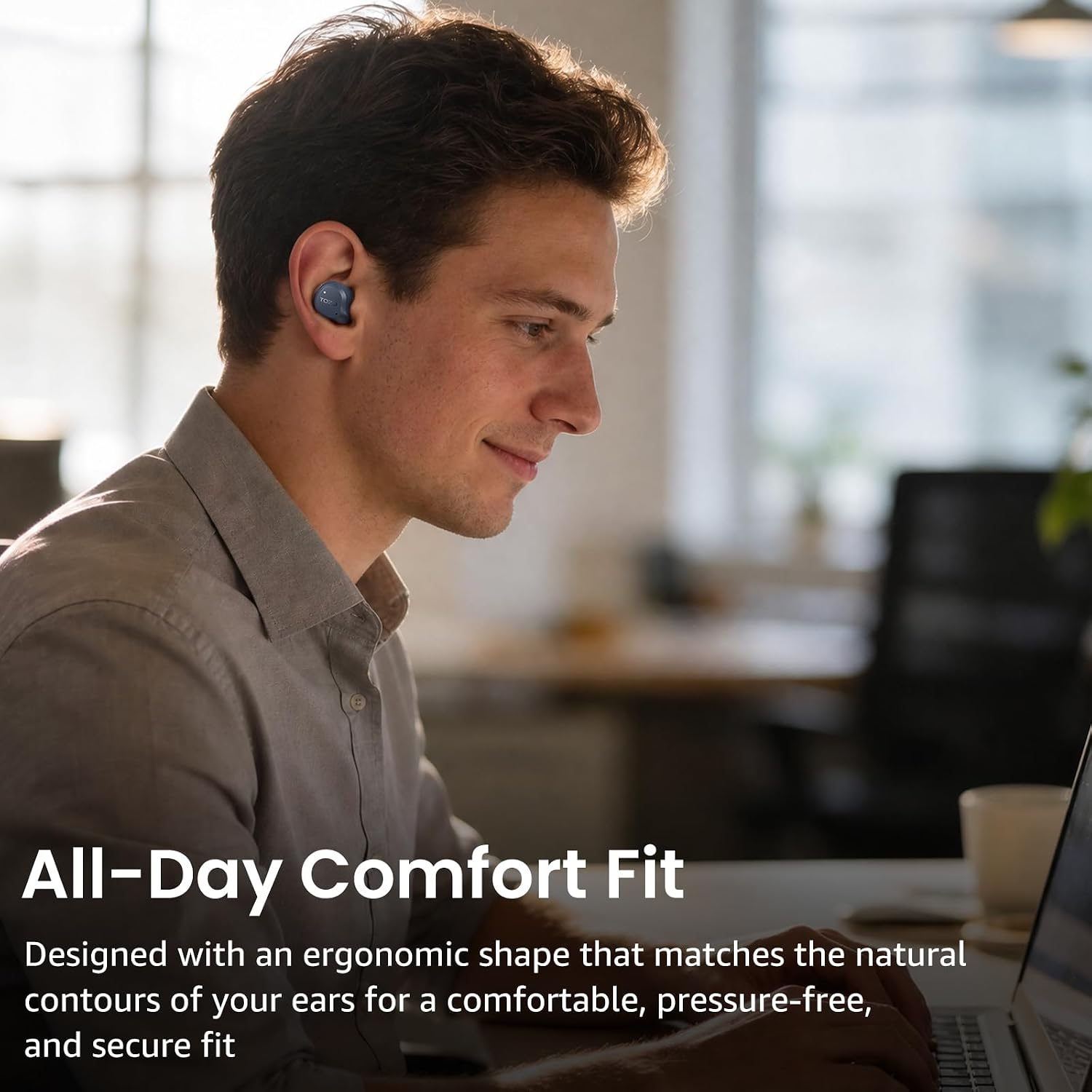TOZO NC9 Hybrid Active Noise Cancelling Wireless Earbuds, 60H, LED Display