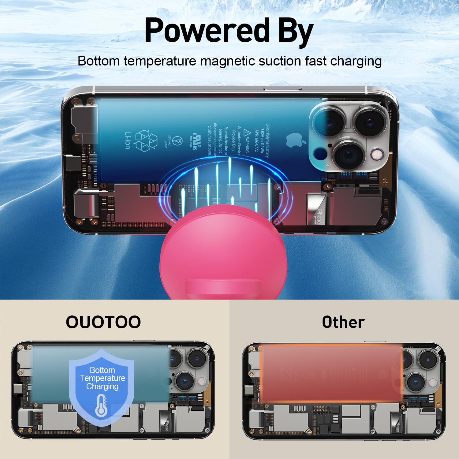 3 in 1 Mag-Safe Wireless Charger Stand for iPhone Apple Watch AirPods