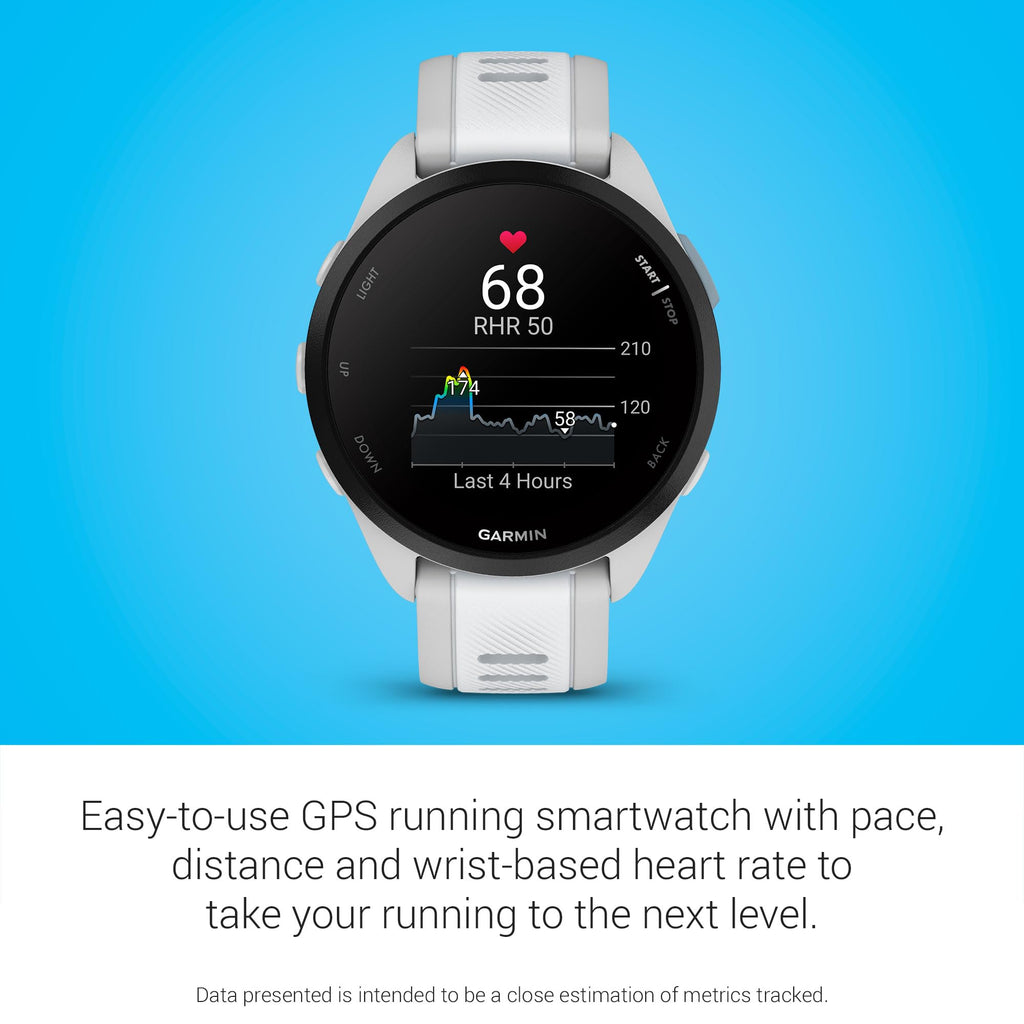 Garmin Forerunner® 165, Running Smartwatch, 43mm, Black