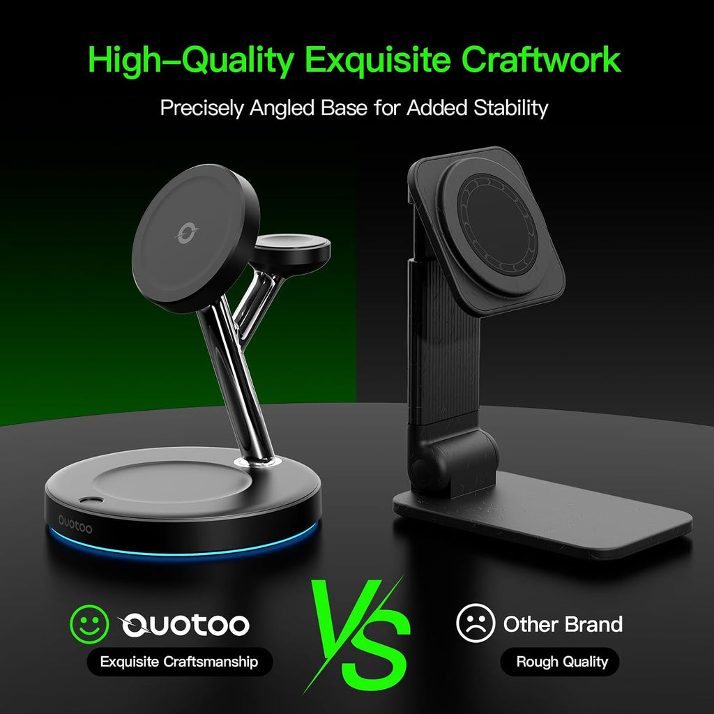 3 in 1 Mag-Safe Wireless Charger Stand for iPhone Apple Watch AirPods