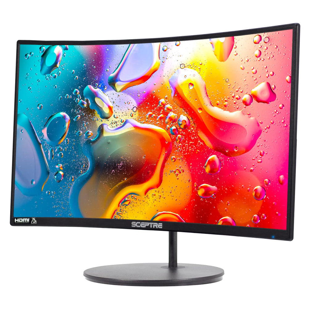 New! Sceptre Curved 24-inch Gaming Monitor 1ms 100Hz 1500R DisplayPort HDMI X2 Eye Care 100% sRGB Build-in Speakers, Machine Black 2026 (C248W-FW100T Series)