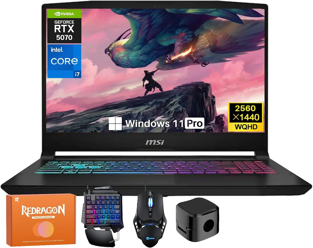 MSI Katana 15HX Gaming Laptop, NVIDIA GeForce RTX 5070 8GB GDDR7, 14th Gen Intel Core i7-14650HX, 15.6" 165Hz 2.5K QHD (2560x1440) Screen, 32 GB DDR5 RAM, 2 TB SSD, RGB KB, Copilot AI, Win 11 Pro