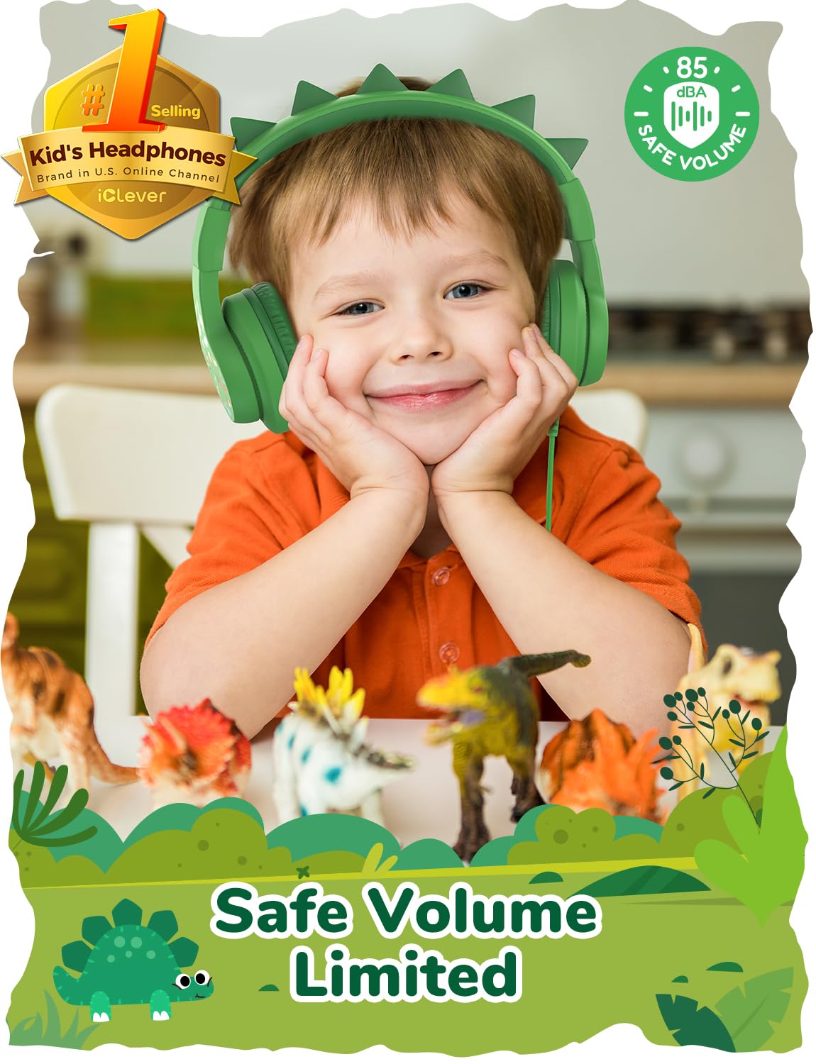 iClever HS19 Kids Headphones for School, Over-Ear for Toddler Boys Girls