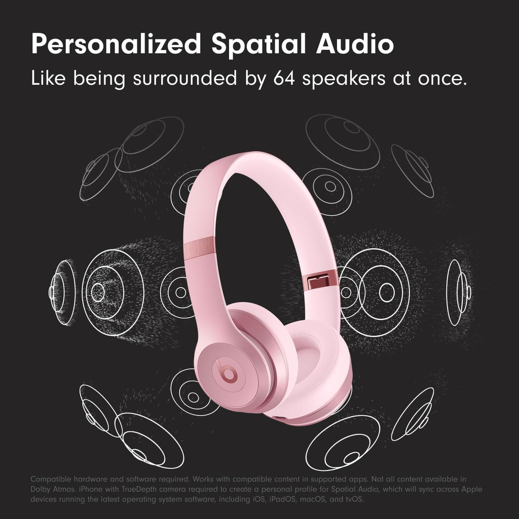 Beats Solo 4 - Wireless On-Ear Bluetooth Headphones, Up to 50-Hour Battery Life, Ultra-Lightweight Comfort, Powerful and Balanced Sound, Apple & Android Compatible - Matte Black