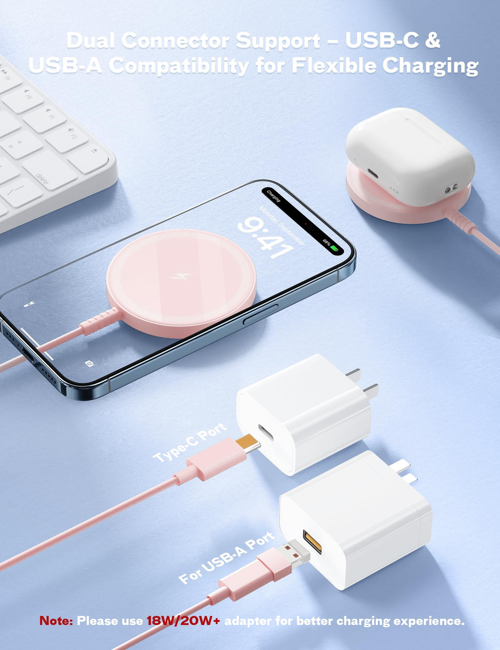 Magsafe Charger Magnetic Wireless Charge iPhone: Strong Magnet Charging Pad