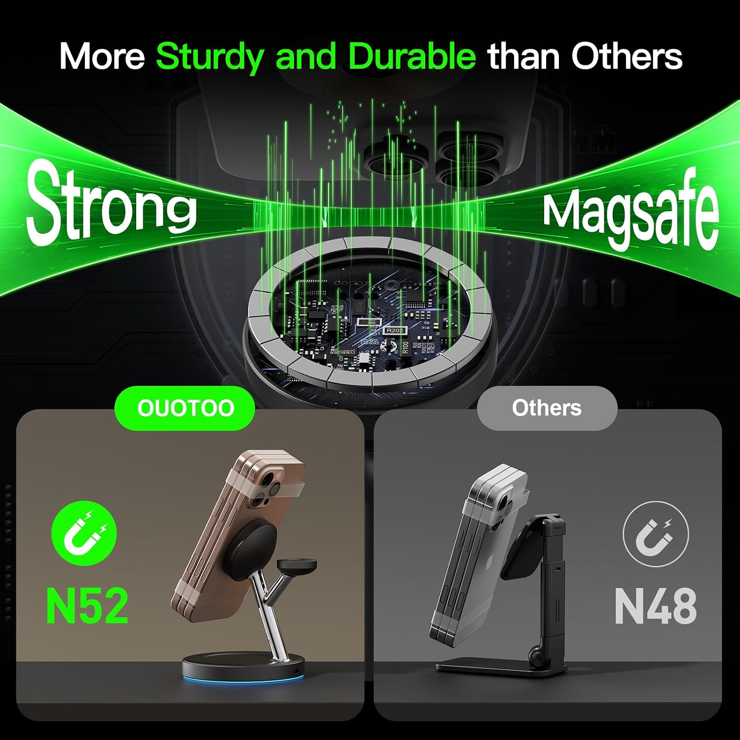 3 in 1 Mag-Safe Wireless Charger Stand for iPhone Apple Watch AirPods
