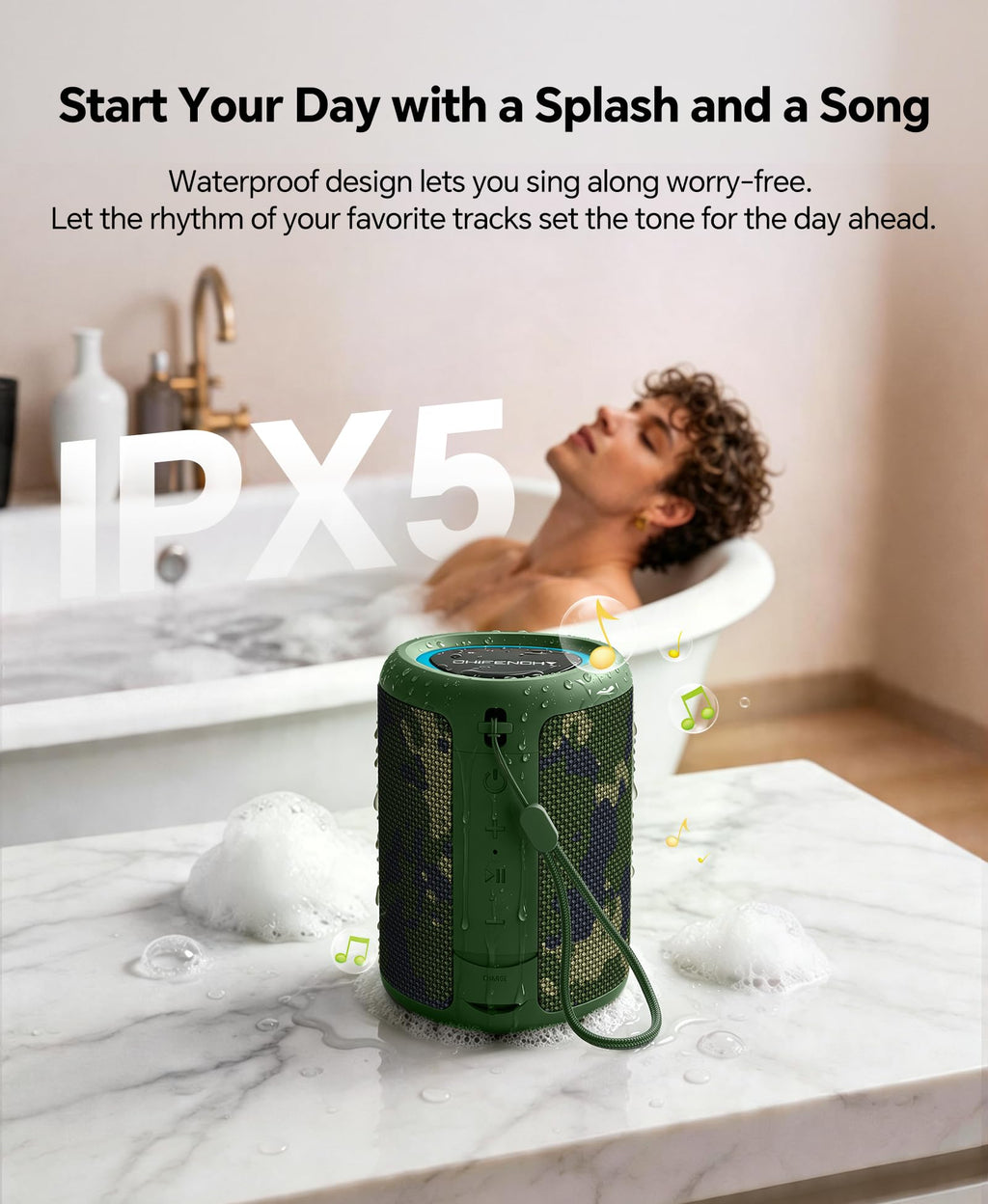 Portable Bluetooth Speaker Beach Essentials: IPX5 Waterproof for Outdoor