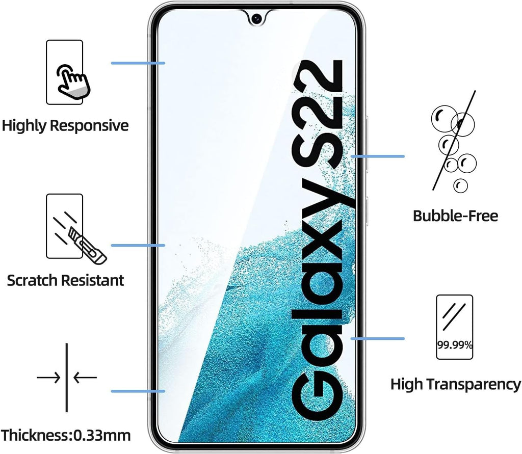 NEW'C for Samsung Galaxy S24 5G Screen Protector Tempered Glass HD Clear