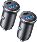 LISEN Car Charger USB C, 69W Cigarette Lighter USB Charger Adapter, 2 Pack